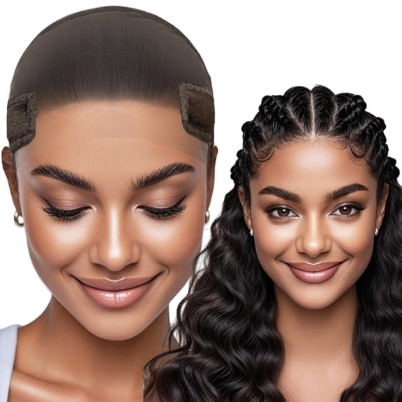 TUWAFE Wig Grip Cap for Glueless Wigs: 11X5 Extra Wide Lace Non-Slip Lace Front Gripper with Ear Cutouts Adjustable Breathable Band for All-Day Secure Front Hold(Brown)