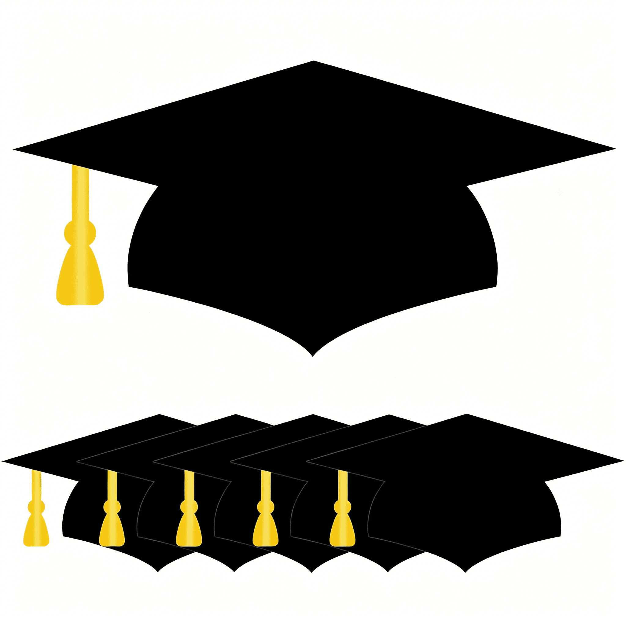 TUWAFE Wonmon 60 Pcs Graduation Hat Cutouts for Bulletin Board ...
