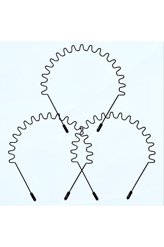 Zig Zag Metal Headband for Men Women - Secure Grip Hair Band