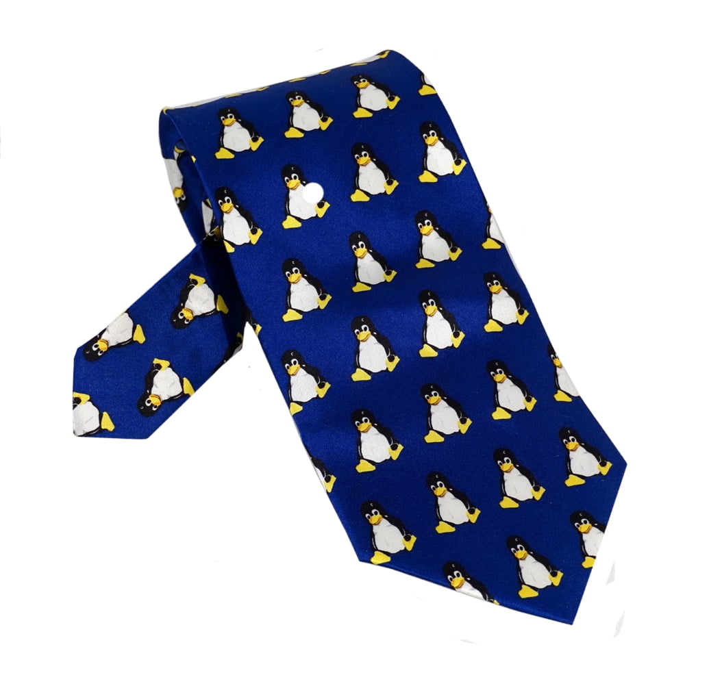TUX the Linux Penguin Silk BLUE Necktie (who says Geeks can't look good)