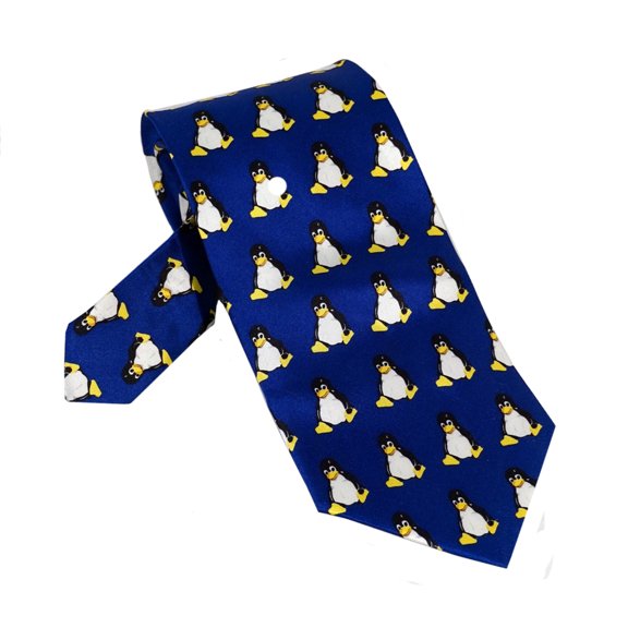 TUX the Linux Penguin Silk BLUE Necktie (who says Geeks can't look good)