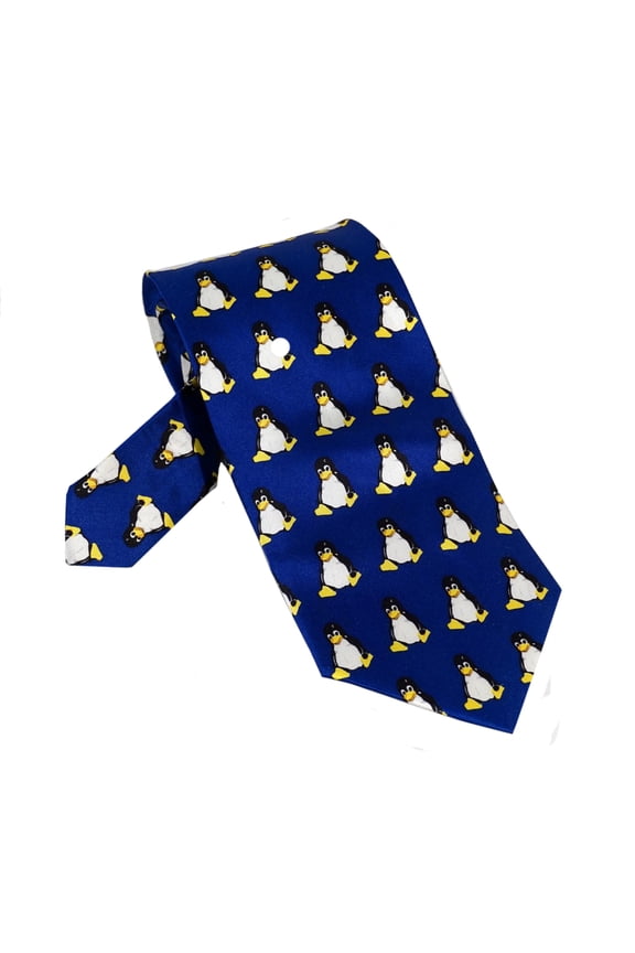 TUX the Linux Penguin Silk BLUE Necktie (who says Geeks can't look good)