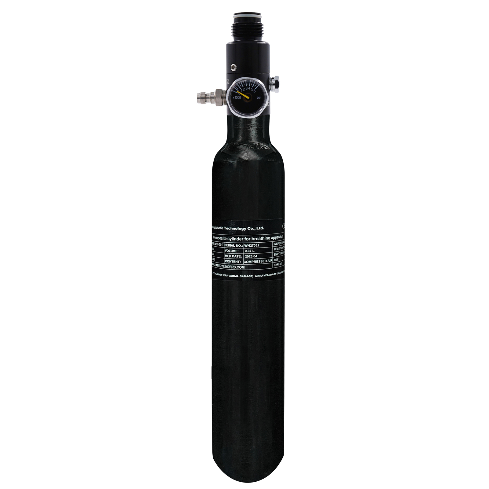 Bouteille D'air 3L 4500psi En Fibre De Carbone TUXING - Pour PCP, Paintball, Plongée Et Secours - 6