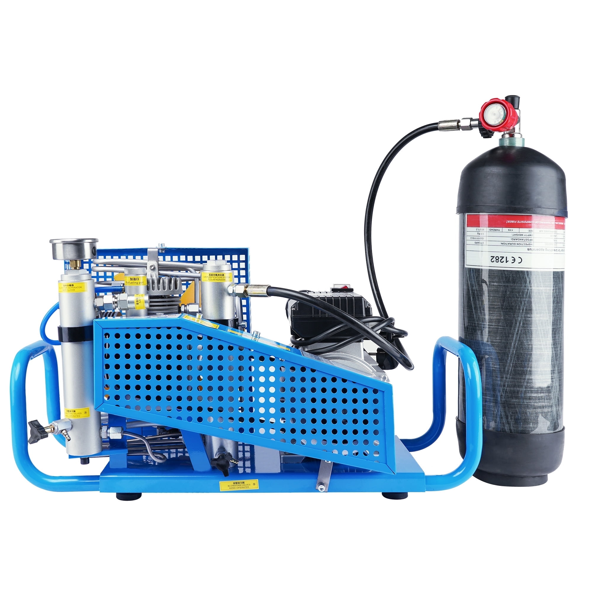 TUXING 4500 Psi Portable Air Compressor, 110V, Auto Stop, 3.5 CFM for Scuba Diving, Paintball, Water Sports