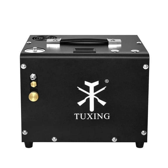 TUXING 4500Psi PCP Air Compressor,Auto-Stop,Oil/Water-Free, High Pressure Air Compressor for Paintball Tank Pump