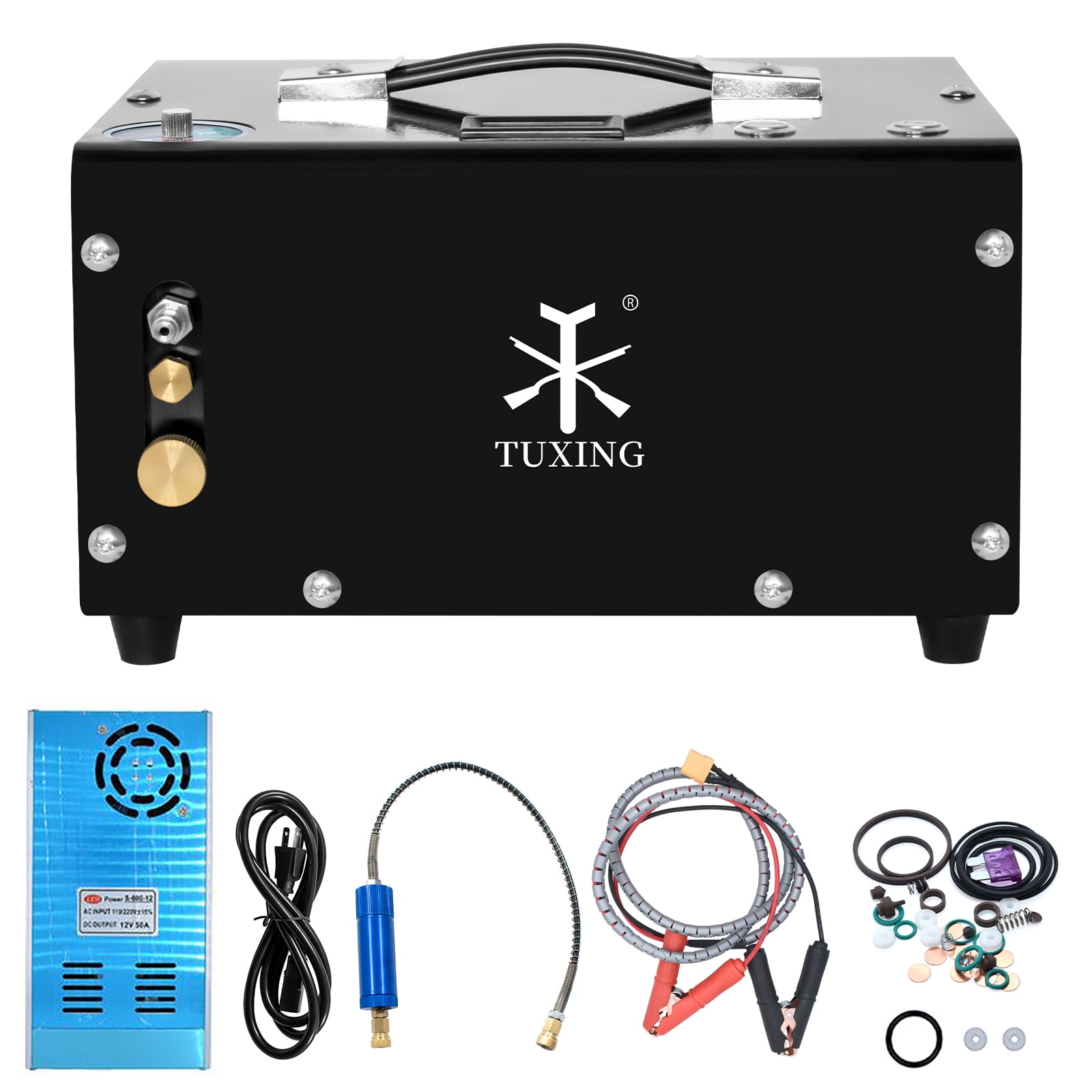 TUXING 4500Psi Pcp Air Compressor, Oil/WaterFree,Pump for PCP Air