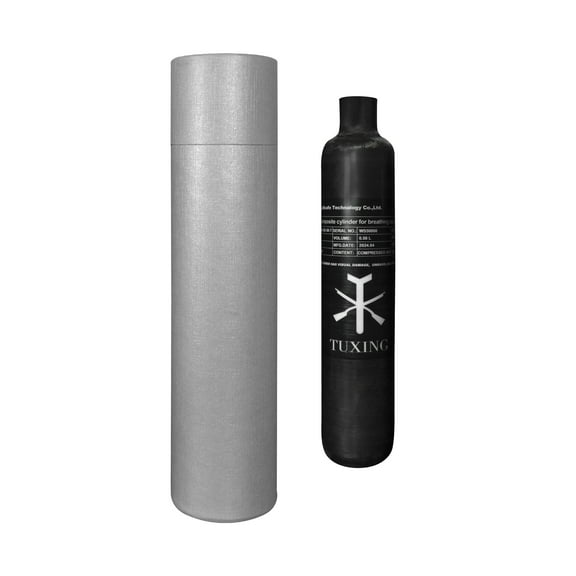 TUXING 4500Psi Pcp Air Tank 0.58L 36Cu in 580cc Carbon Fiber HPA Tank,Gas Cylinder,Paintball Hunting for PCP Air Rifle Gun Daystate and FX Thread M18 * 1.5