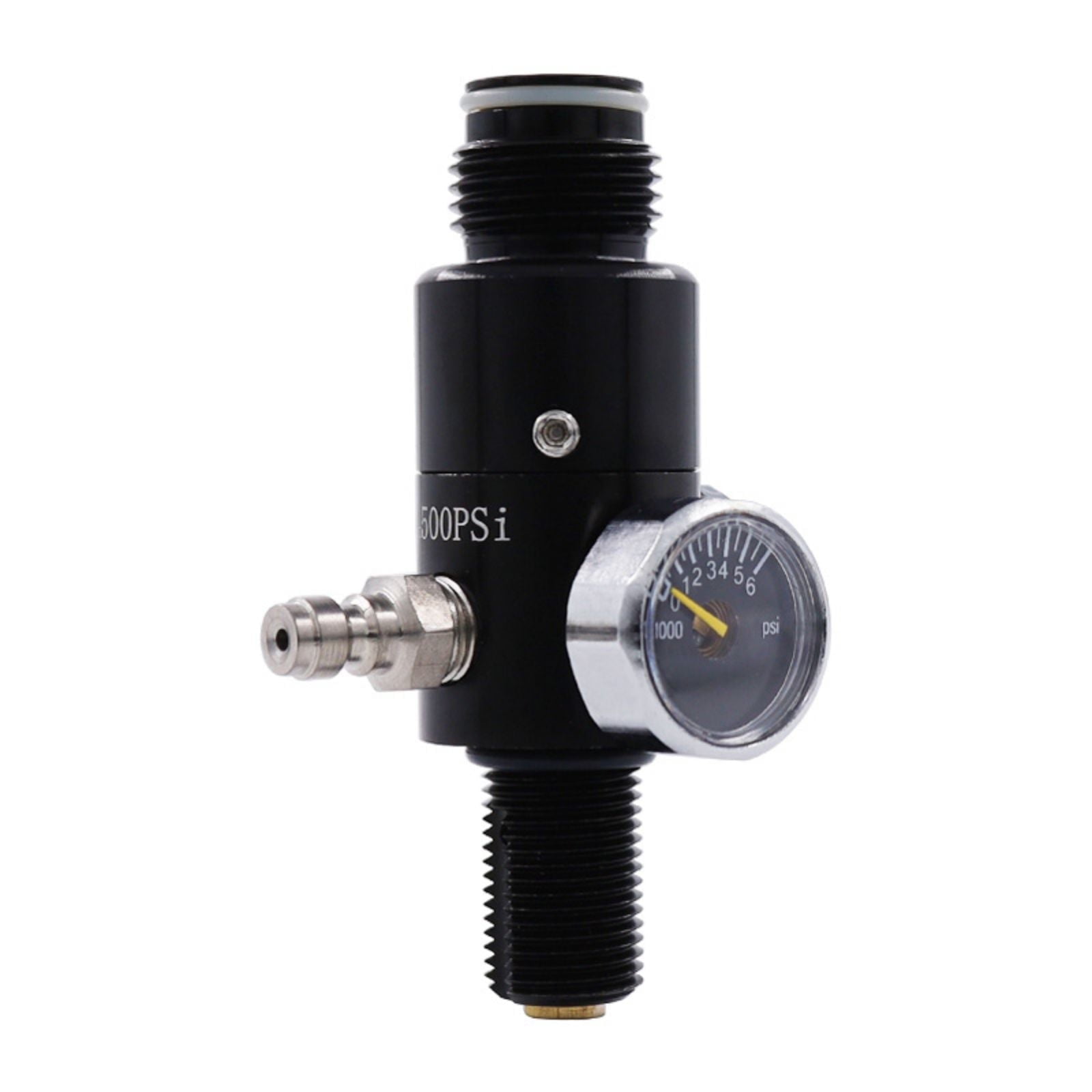 TUXING 4500Psi Pcp Paintball Air Tank Regulator & Valve Guage, Durable Aluminum Paintball Regulator,for Industrial(Inlet 4500psi, Outlet 800psi),M18*1.5