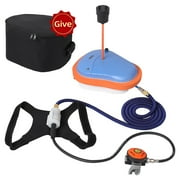 TUXING Diving Ventilator,45Minutes Waterproof Portable Rechargeable Scuba Diving Tank,Diving Without Tanks,with 10M Telescopic Pipe & Breathing Regulator 52 Liters/min for Underwater Snorkeling