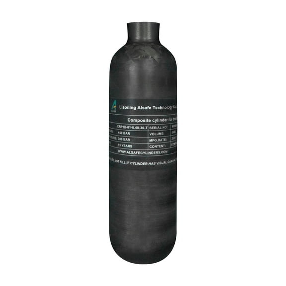 TUXING 4500Psi Carbon Fiber Air Tank,0.48L/480CC/29Cu in Pcp Air Tank,HPA Composite Cylinder for PCP Airgun Charging System Paintball Fill Station