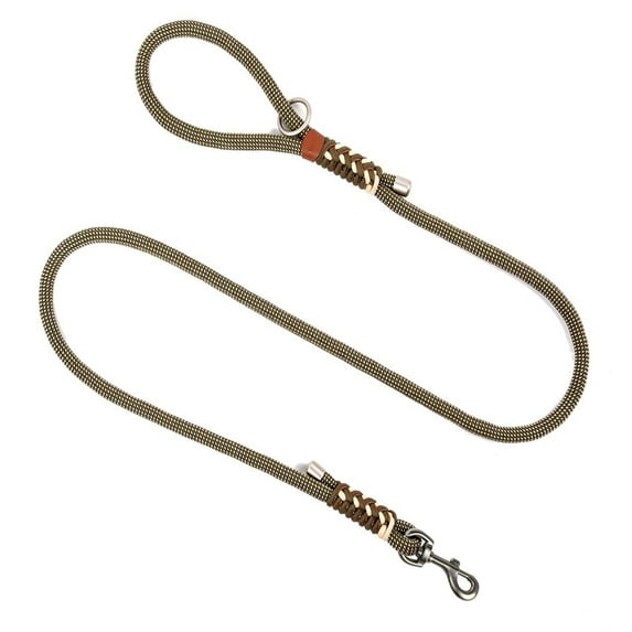 TUXTOOX Heavy Duty Dog Leash- 6 FT Handmade Rope with Rotating Metal Clip, No Pull Training Slip Lead Comfortable for The Strong Large Medium Pets, Green