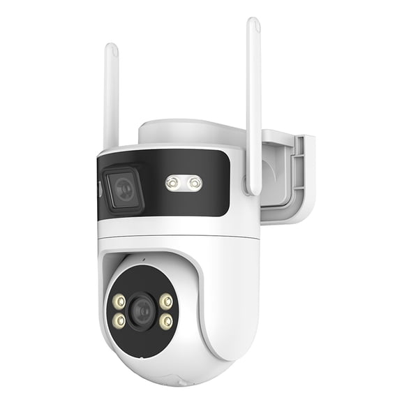 TUYA 6MP Security Camera 3MP+3MP 2 in 1 Smart Camera WIFI AI Detection Color Night Vision Two-Way Intercom CCTV US PLUG
