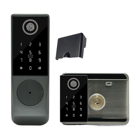 TUYA Fingerprint Magnetic Card Password Key Remote Unlock Courtyard Apartment Outdoor Waterproof Smart Door Lock ,Integrated Smart Home
