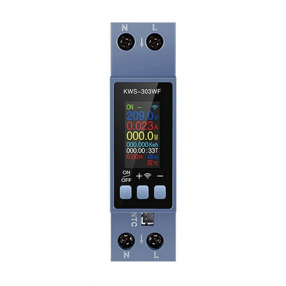 TUYA WIFI Meter Din Rail Mount Digital Voltmeter Ammeter Wattmeter AC 100-290V KWh Power Meter Remote Control