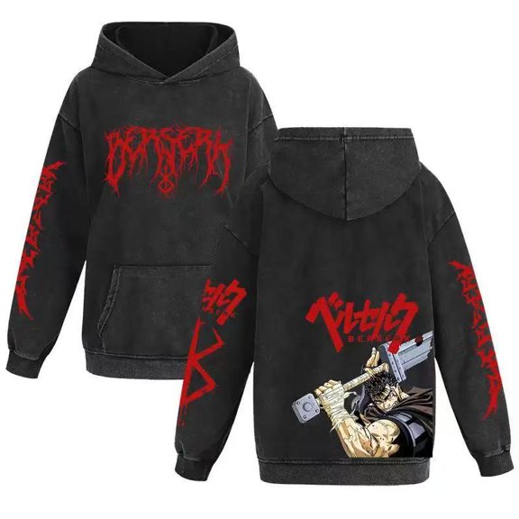 TUYKMDXAZE Anime Berserk Printed Sweatshirt Unisex Hoodie Sweater Cosplay Europe America Pullover