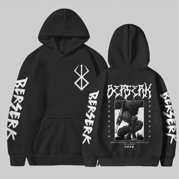 TUYKMDXAZE Anime Merch Berserk Hoodie 3D Japanese Cosplay Sweatshirts Pullover Hooded Sweater for Adult Men Women