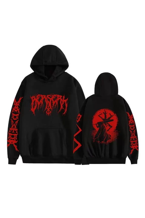 Anime Merch Berserk Hoodie 3D Japanese Cosplay Sweatshirts Pullover Hooded Sweater for Adult Men Women