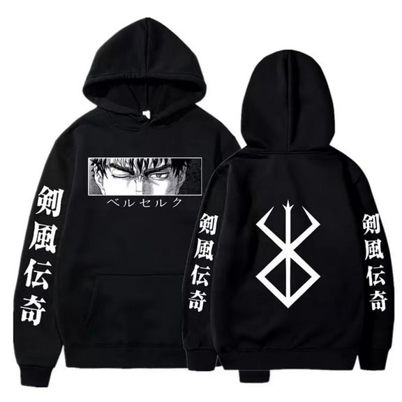TUYKMDXAZE Anime Merch Berserk Hoodie 3D Japanese Cosplay Sweatshirts Pullover Hooded Sweater for Adult Men Women