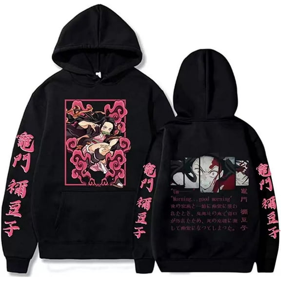 TUYKMDXAZE Unisex Anime Cosplay Rengoku Tanjiro Hoodie Nezuko 3D Printed Casual Fashion Hooded Sweatshirt Pullover