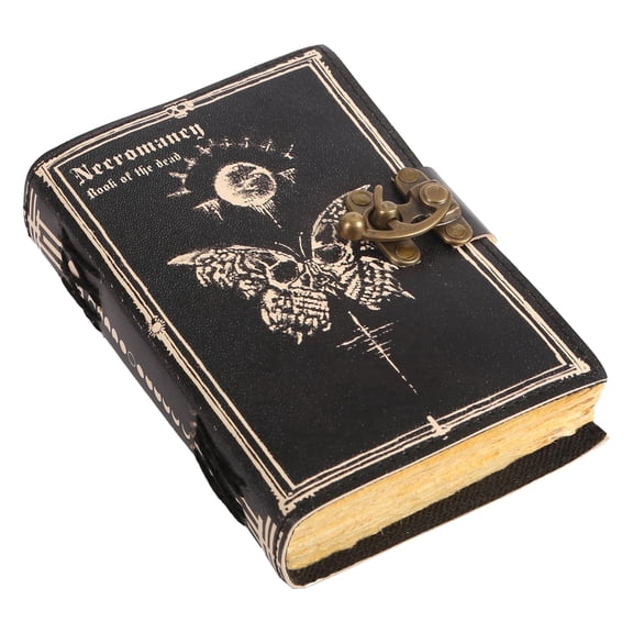 TUZECH Book of Spells Leather Bound Journal Deckle Edge Paper Grimoire Printed Diary Third Eye witchcraft supply and Witch Spell Notebook Antique Vintage Book for Men and Women (The Book Of Dead)