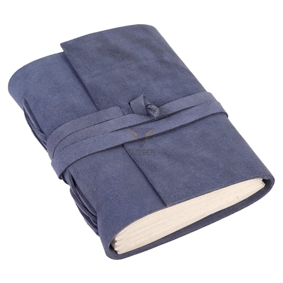 TUZECH Large Writing Notebook of Shadows Handmade Leather Bound Journal For Women & Men Gift For Art Sketchbook, Travel Diary Notebooks To Write In 7 by 5 Inches Premium sea Blue