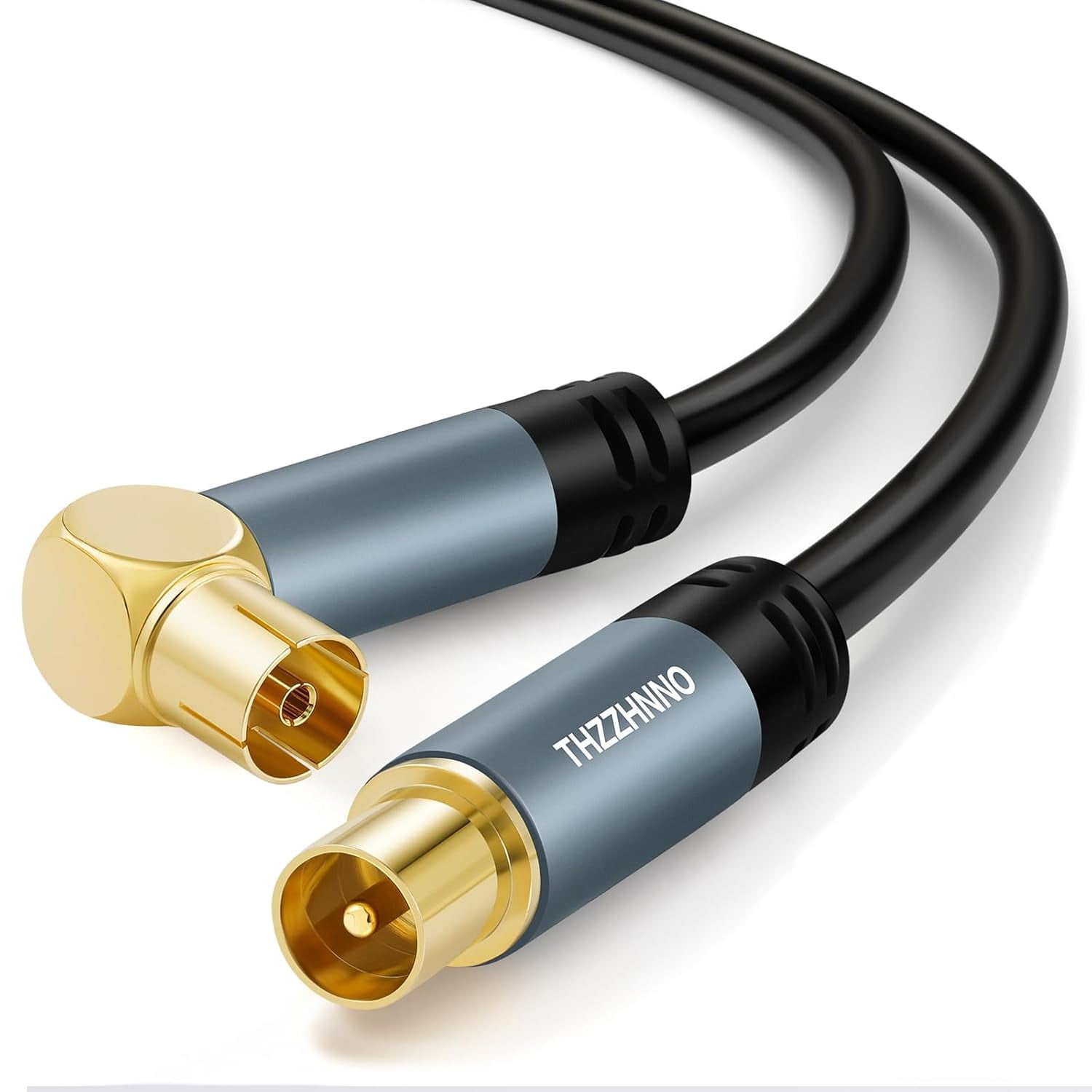 TV Aerial RG6 Coaxial Cable Right Angle 3.3FT, 90 Degree Angled Female