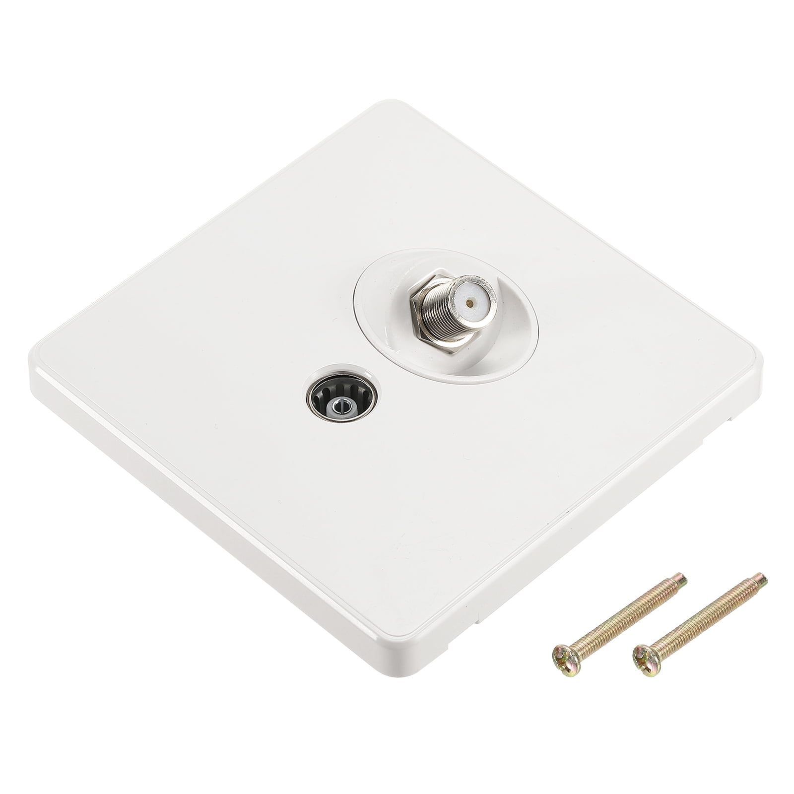 Smashed Aerial Socket TV Aerial Socket Wall Plate Satellite White PC 88x86mm for Coaxial ...