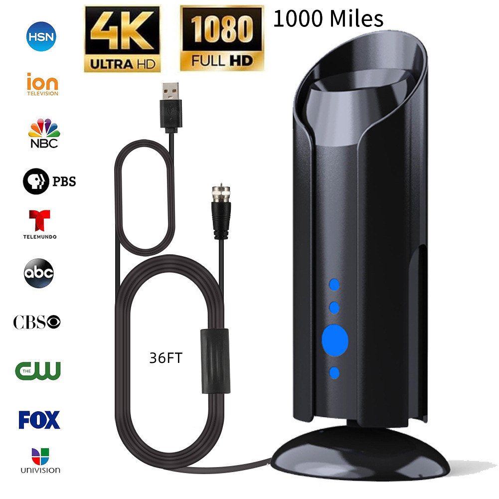 TV Antenna, 1000+ Mile Range Indoor HD Digital TV Antenna, Smart TV HD