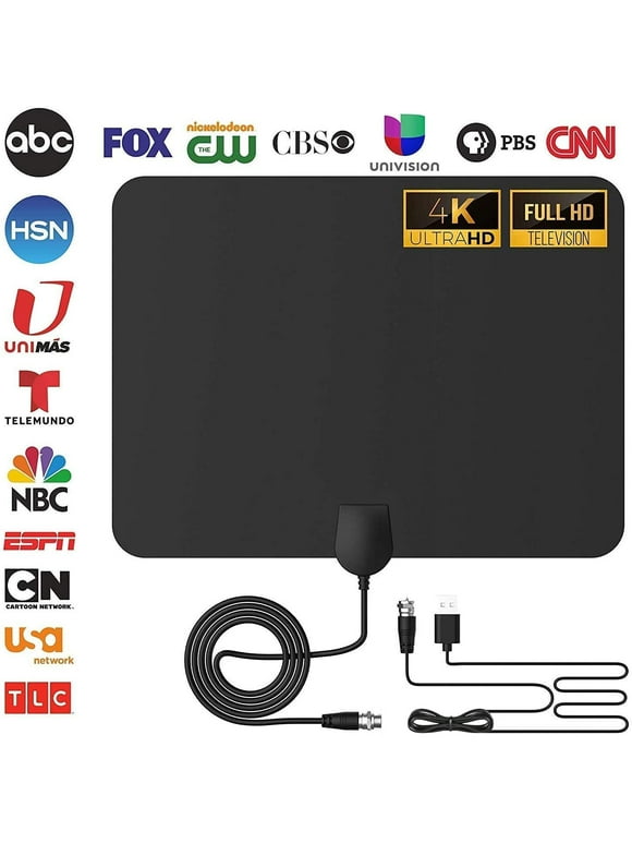TV Antenna - 2024 HDTV Antenna & 330 Miles Range Digital Antenna, Support 4K 1080P VHF UHF,16.5 FT Premium Coaxial Cable & Signal Booster, for Freeview Life Local Channels and All TVs