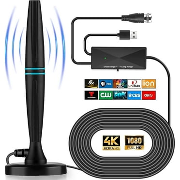fatini TV Antenna Indoor, Antenna for Smart TV, HD Digital Antenna with Amplifier Signal Booster for Local Channels, Support 4K 1080p ,320 Miles Long Range Reception-18ft