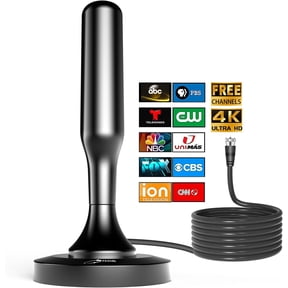 TV Antenna for Smart TV Indoor, Digital TV Antenna for Local Channels | OTA Digital HD Signal Antenna with Magnetic Base and 10ft Cable for Easy Setup