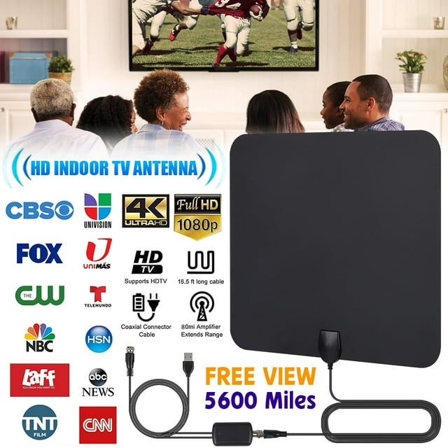 TV Antenna for Free Channels up to 500 Miles Range,Support 4K 1080p,Indoor Outdoor Digital