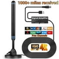 thumbnail image 1 of TV Antennas for Smart TV Indoor HD Digital New Antenna Long Range Reception Outdoor with Amplifier Signal Booster for Local Channels Supports 4K 1000+Mile range for Free Channels, 1 of 8