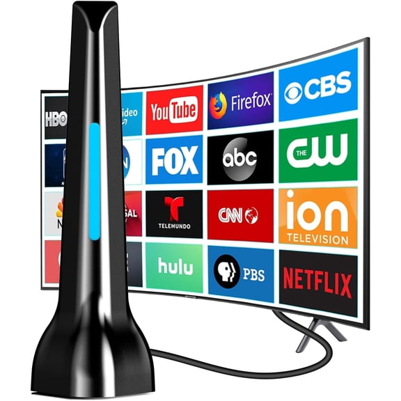 TV Antennas for Smart Indoor, Long Ran & 360 Reception with Magnetic Base Easy Installation, Digital HDTV Antenna Supports 4K, 1080p Local Channels