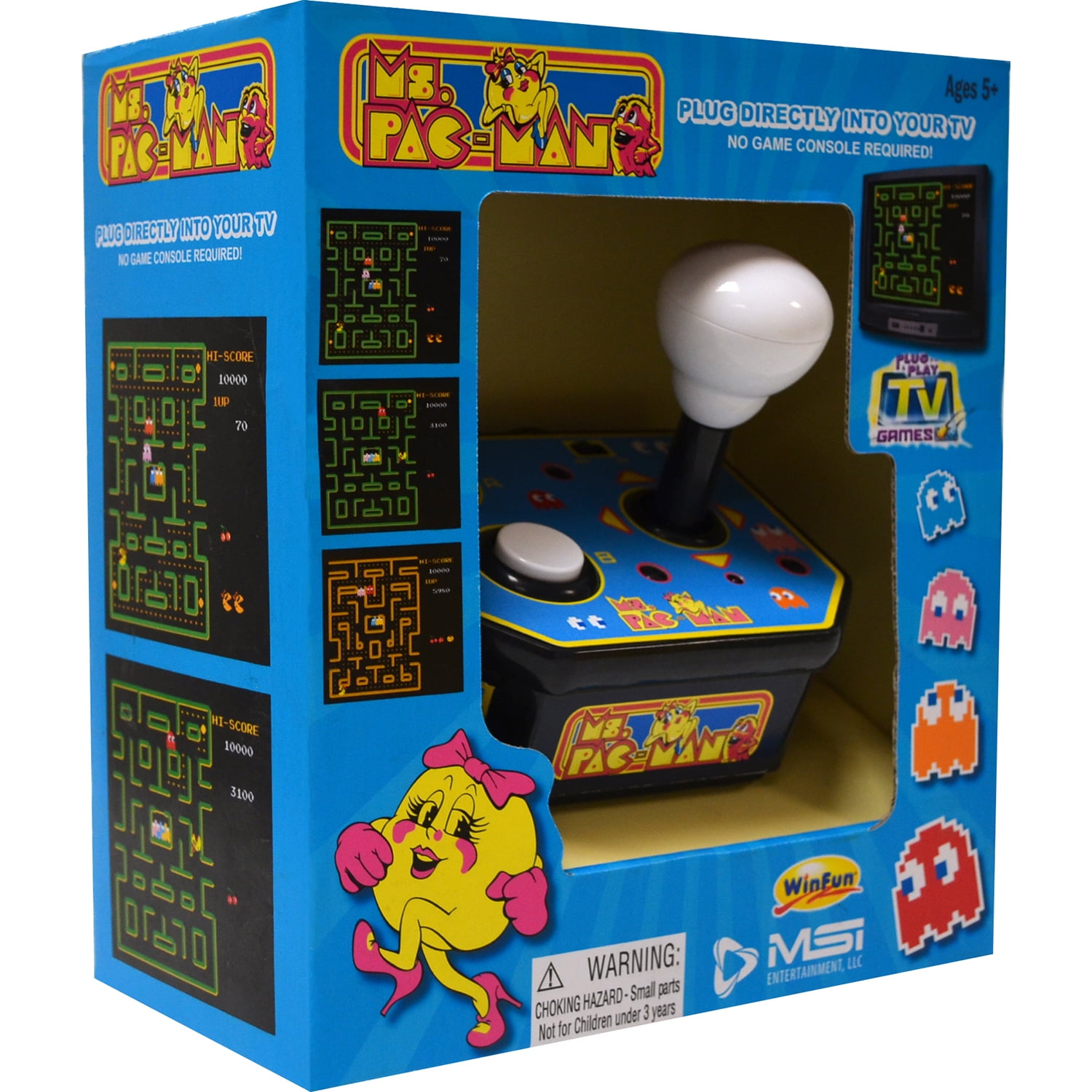  Namco Ms. Pac-Man Plug & Play with 5 TV Games : Toys