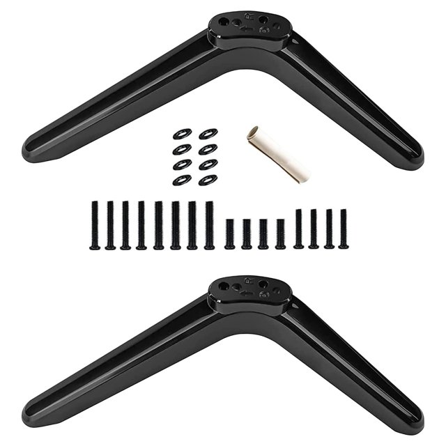 Universal TV Base Stand for TCL Roku, 3255 inches, with Replacement Legs, ABS Black