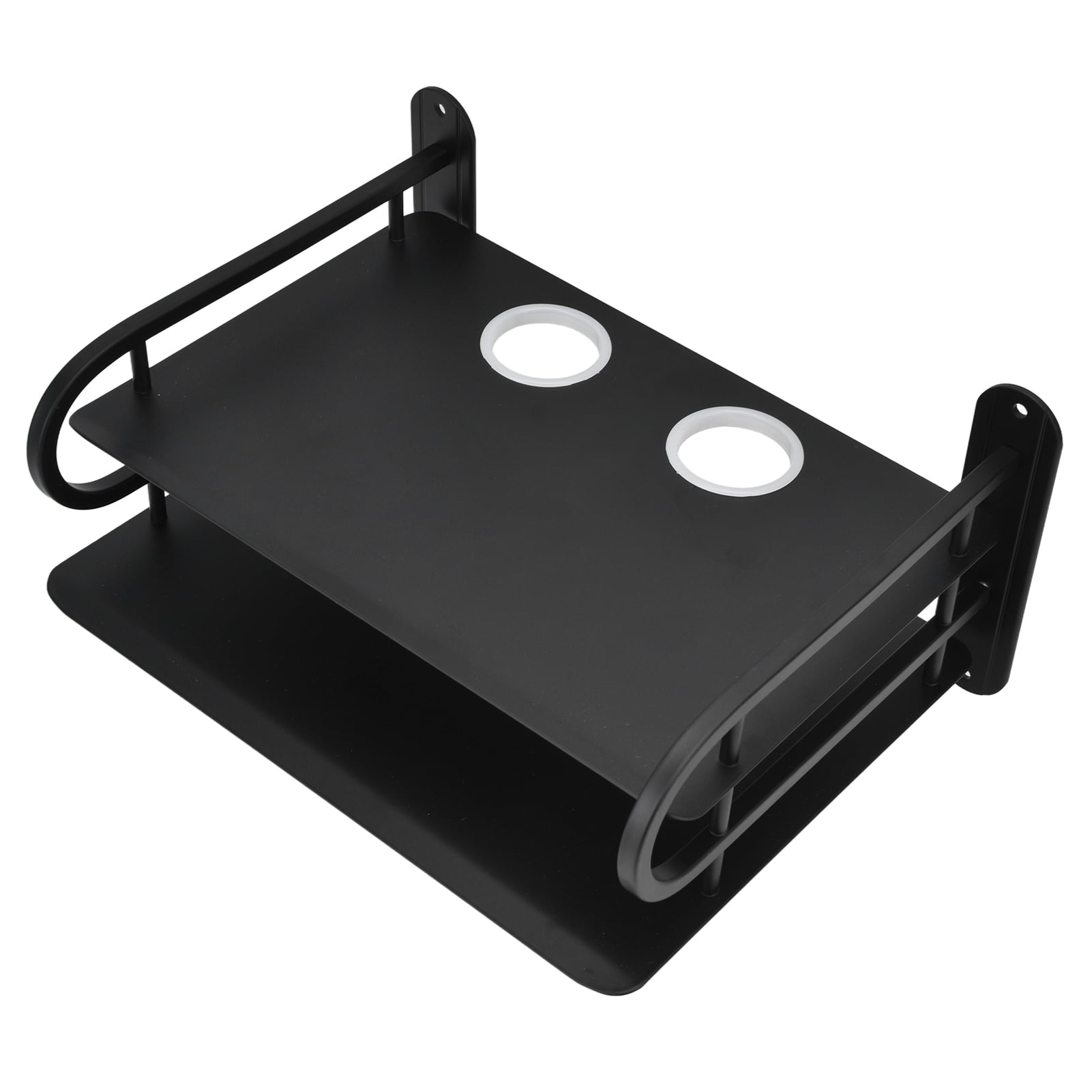 TV Box Shelf, Heavy Duty Wall Mounted Double Layer DVD Shelf For