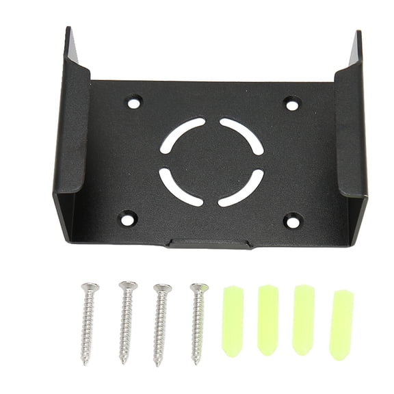 TV Box Wall Mount Perfect Fit Punch Free Aluminum Alloy TV Box Wall Mount Bracket Black