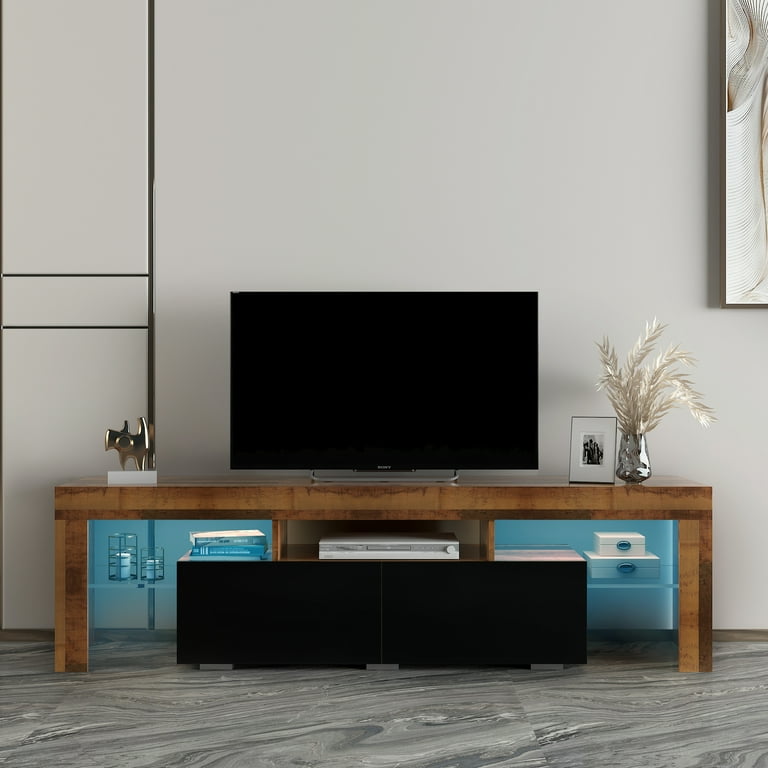 TV Cabinet with Drawers Wood Corner TV Console Table for 32 70
