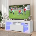 TV Stand Unit w/ LED Lights Drawer Console Units Entertainment