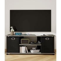 TV Cabinet with Storage, Entertainment Center with 2 Bins for TVs Up to 50", TV Stand for Living Room, Bedroom