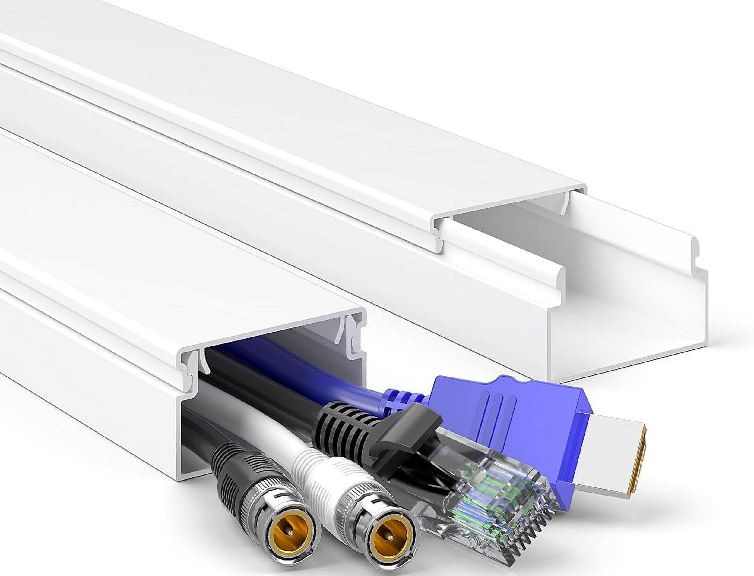 TV Cables Hider, Delamu 31.5" Cord Cover on Wall Hide TV Wires Latching