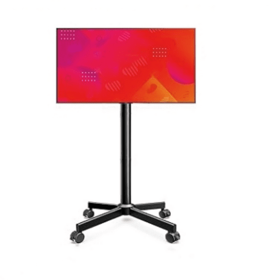TV Cart Rolling TV Stand - Mobile TV Stand for 32-65 inch Flat/Curved TVs Holds up to 88 Lbs, Portable TV Stand on Wheels with Tilting for Living Room, Bedroom, Office, Max 400x400mm