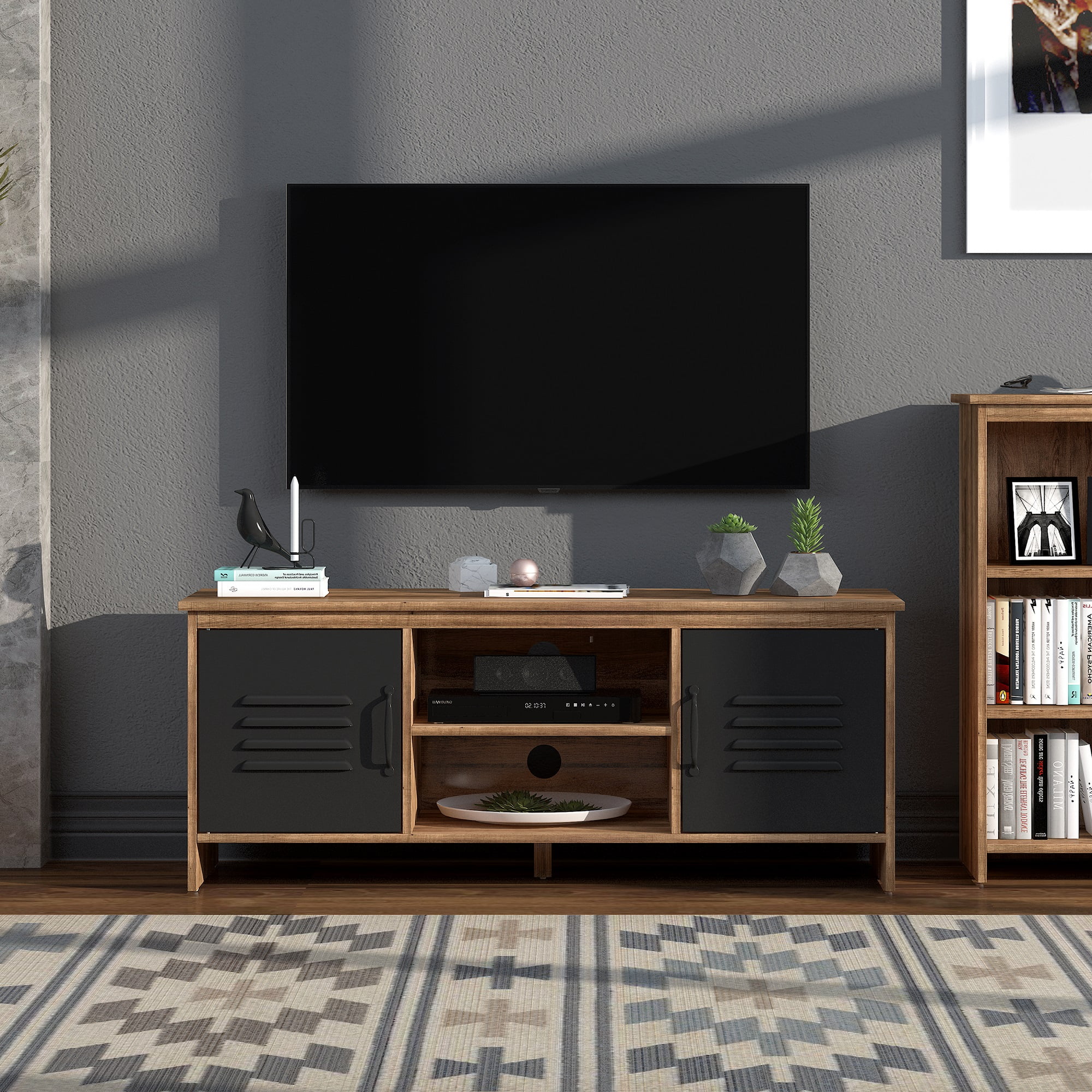 TV Stand for 50 inch TV, Living Room Furniture TV Console Table with ...