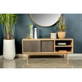 TV Console with Sliding Doors Natural