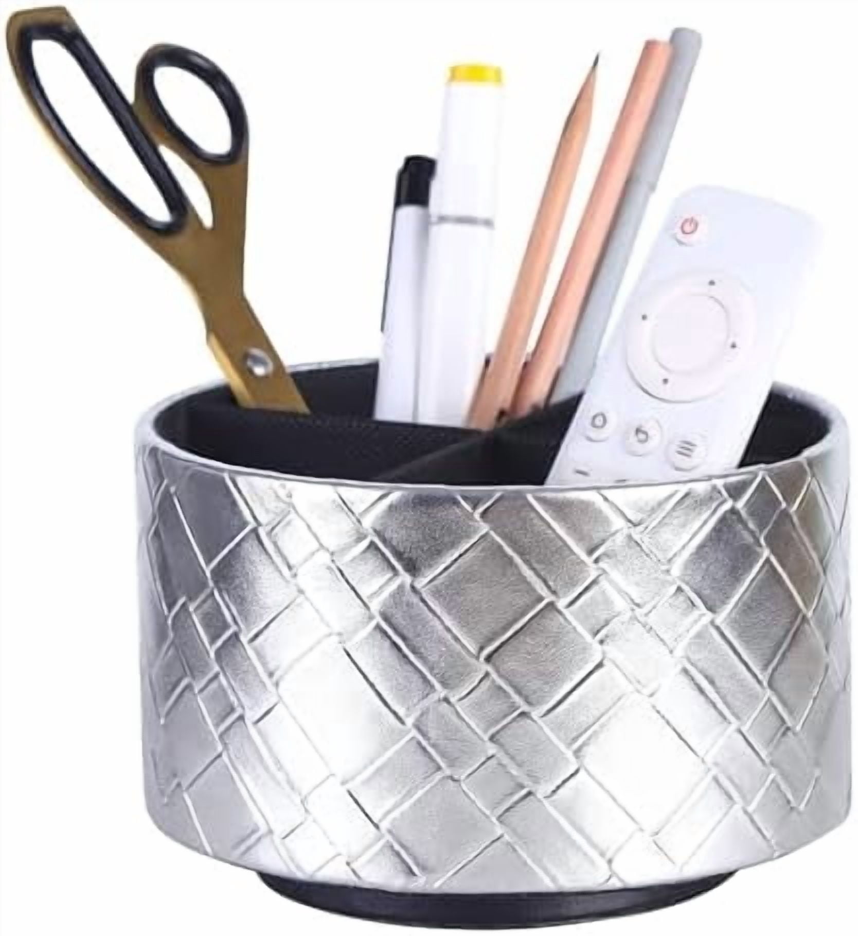 TV Controller Holder, PU Leather 360 Degree Rotating Remote Organizer ...