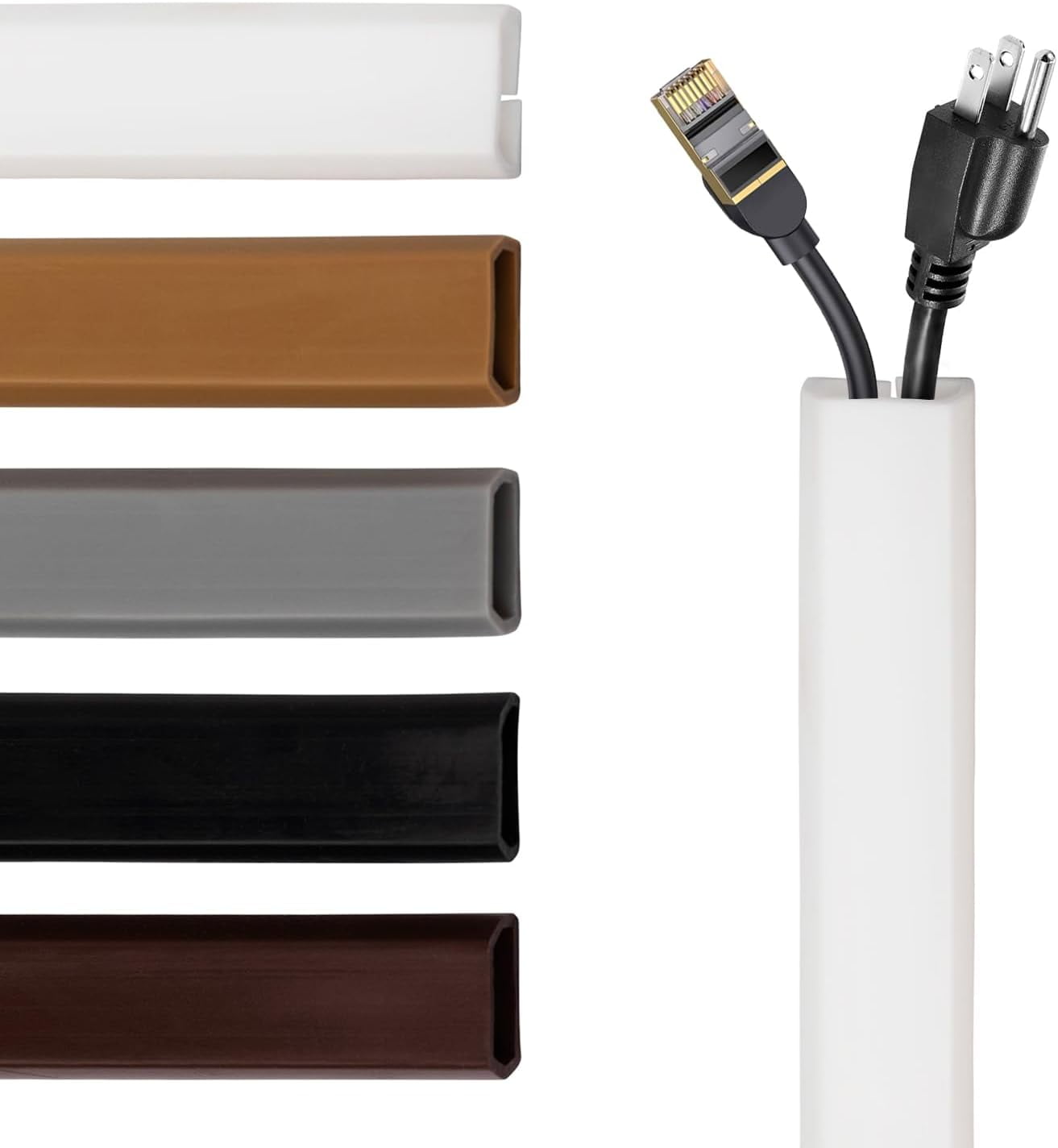 TV Cord Hider – Flexible Wall Cord Cover Low Profile Silicone Cable ...