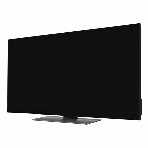 TV Cover 24'', Black Elastic Stretch TV Screen Dust Cover Indoor, Solid Color Farmhouse Black Washable Anti-Dust & Scratch Protector Covers, Universal Fit for Flat Curved LED LCD TVs