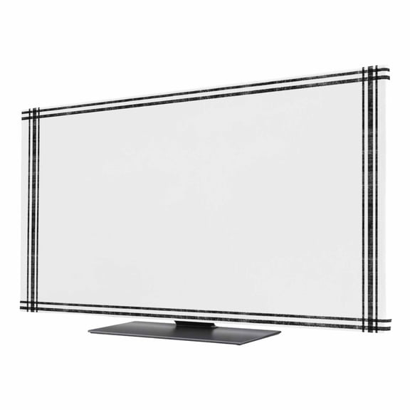 TV Cover 55'', Pure White Elastic Stretch TV Screen Dust Cover Indoor, Simple Solid Color Washable Anti-Dust & Scratch Protector Covers, Universal Fit for Flat Curved LED LCD TVs