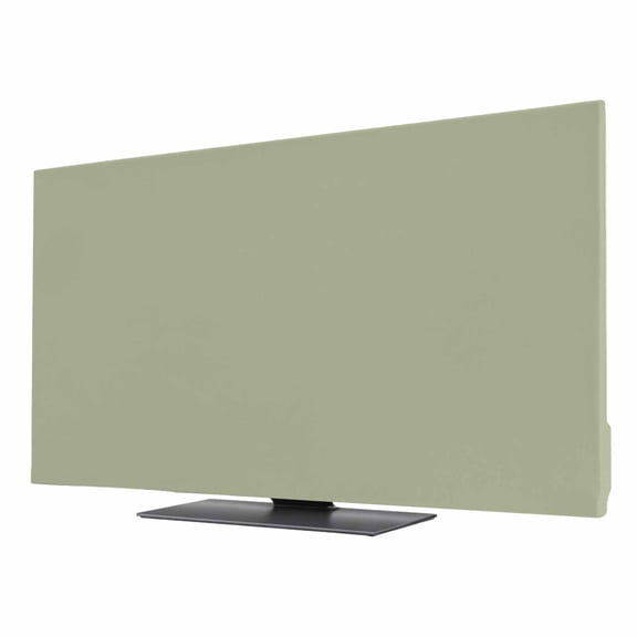 TV Cover 75'', Sage Green Elastic Stretch TV Screen Dust Cover Indoor, Farmhouse Sage Green Decor Washable Anti-Dust & Scratch Protector Covers, Universal Fit for Flat Curved LED LCD TVs